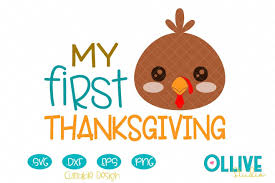 Svg My First Thanksgiving Day Baby Turkey 386019 Cut Files Design Bundles