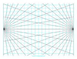 Printable Perspective Grid 2 Point Landscape
