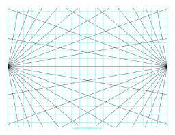 Printable Perspective Grid 2 Point Landscape