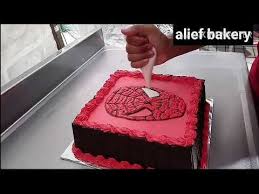 Cara Membuat Kue Ulang Tahun Spiderman Untuk Pemula Youtube Cake Bakery Desserts