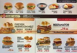 Wendy S Imbi Menu Fast Food Menu Food Menu Meal Deal