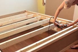 Why not make one of these diy bed frame projects? How To Make A Wood Bed Frame The Space Between