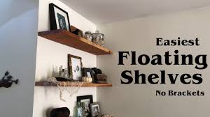 Diy floating shelves are a great way to add great looking, efficient storage to any space. Easiest Floating Shelves With No Brackets Woodworking Home Project Diy Howto Youtube