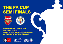 Man city bristol city carabao cup leg 1. Sabc Sport Arsenal Takes Manchester City In The First Semi Final Of The Emirate Fa Cup Tune In On Saturday 18th July For All The Action At Wembley Stadium Watch It Live