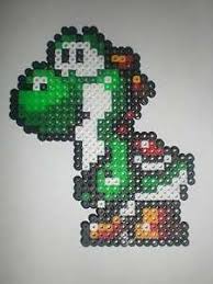 Yoshi Bead Sprite Nintendo Mario Game Perler Art With Images Bead Sprite Perler Art Melty Bead Patterns