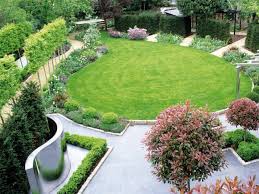 Circular Garden With Formal Design Landscape Design Water Gardens Diy Hardscape