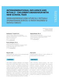 Vrei un site web eligibil pentru start up nation 2019? Pdf Intergenerational Influence And Rituals Children S Behaviour With New School Year