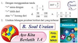 We did not find results for: Ayo Kita Berlatih 1 4 B Soal Uraian Kelas 7 Smp Mts Pecahan Buku Paket Bse Matematika Halaman 45 Youtube
