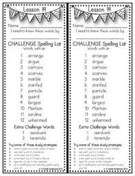 Grade 2 Houghton Mifflin Journeys Challenge Spelling Lists To Send Home Spelling Lists 2nd Grade Spelling Grade Spelling
