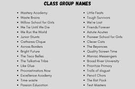 Are you looking for the best name for a trivia?find the perfect funny name for her trivia. School Group Names 300 Names For Your Classroom Groups