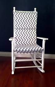 Rocking Chair Cushion Cover Grey Chevron By Rockincushions 75 00 Rocking Chair Cushions Chair Cushion Covers Rocking Chair