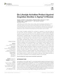 C physio art rehabilitation 2018. Pdf Do Lifestyle Activities Protect Against Cognitive Decline In Aging A Review
