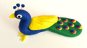 clay with me how to make a peacock mor play doh dough modelling for clay art for kids art videos for kids clay modelling for kids
