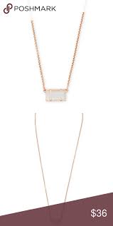 New Kendra Scott Pattie In Ivory Mother Of Pearl Classic Pendant Necklace Rose Gold Pendant Necklace Rose Gold Pendant