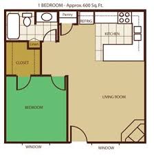 Explore open concept, 2 bedroom, 1 bath & many more one story and one level blueprints. The One Bedroom Floorplan Guest House Plans Apartment Floor Plans House Floor Plans