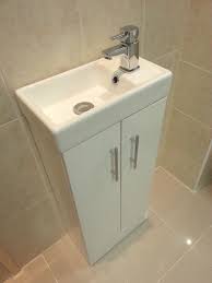 Every bath needs a sink, but choosing between one sink or two for your bathroom arrangement deserves some pondering. Compact 400 Mm Cloakroom Square Vanity Unit Ceramic Basin Overflow Tap Option Cloakroom Bathroom Layout Small Bathroom