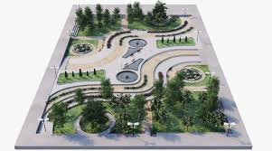 Landscape Park 2 3d Model Landscapemodel Landscape Architecture Park Landscape Architecture Design Urban Landscape Design