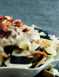 Black And White Bow Tie Pasta A Black White Affair Bring Your Bowties Aka Potato Bacon Pasta Bacon Pasta Bow Tie Pasta Recipe Farfalle Pasta Recipes