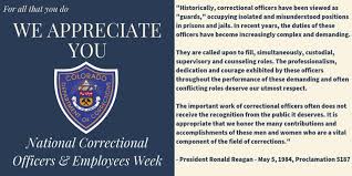 Nationalcorrectionalofficersweek Honors Corrections Officers And Staff Members Across The Country We Are Grateful Correctional Officer Positivity Counseling