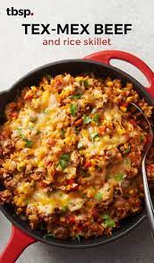 Tex Mex Beef And Rice Skillet Recipe Ground Beef Recipes For Dinner Beef Recipes For Dinner Beef Dinner