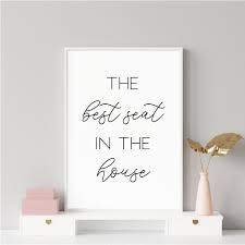 Each art print is custom trimmed and includes a border for easy framing; Best Seat Funny Bathroom Toilet Quote A4 A3 Poster Print Etsy Bathroom Quotes Funny Bathroom Humor Bathroom Wall Art