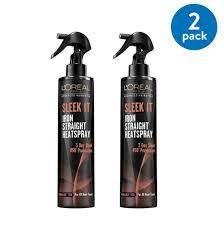 L Apos Oreal Paris Advanced Hairstyle Sleek It Iron Straight Heatspray 5 7 Fl Oz Pack Of 2 Walmart Com Walmart Com