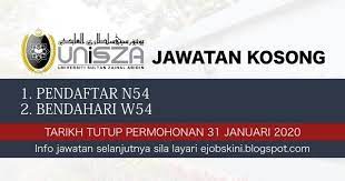 Jawatan kosong indah water konsortium. Permohonan Jawatan Kosong Unisza Malaysiut