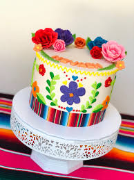 Pastel de 3 leches literally means 'cake made with three milks' in spanish, and this classic mexican cake is soaked in just that. Mexican Embroidery Cake Mexican Birthday Parties Fiesta Cake Mexican Themed Cakes