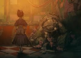 Bioshock Big Daddy And Little Sister Art Bigdaddy Bioshock Http Www Pixiv Net Member Illust Php Mode Medium Illust Id 25730908 Bioshock Artwork Bioshock Bioshock Art