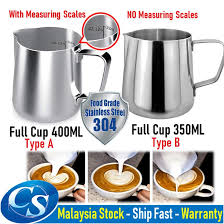 You would have enjoyed a frothy, rich coffee in expensive café joints and would have wondered if you could make it at home without any special beat the coffee and sugar with a fork in one direction. Full Cup 400ml 350ml Thicken 304 Food Grade Stainless Steel Coffee Latte Milk Frother Frothing Cup Pitcher Shopee Malaysia