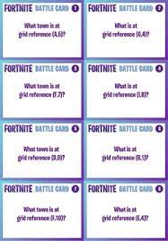 A quiz on the basics of the hit battle royale game for xbox one, playstation 4,. Fortnite Maths Grid Mapping Activity 56 Question Cards By The Quiet Mind