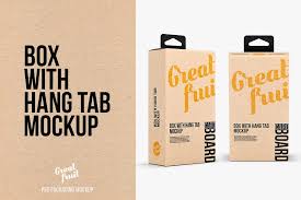 The best box mockup that help you to showcase brand packaging designs for presentation. 360 Best Hanging Box Mockup Templates Free Premium