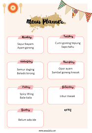 Untuk yang masih kebingungan memasak apa untuk seminggu, ada beragam resep yang bisa ditemukan di laman mahi. Manajemen Dapur Dengan Menu Planner Printable Anne Adzkia
