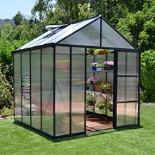 Les arcs sont incurvés, la base et les planches transversales sont constituées d'un tuyau. Serre De Jardin Polycarbonate 6m Premium Glory Anthracite Avis Et Prix Oogarden