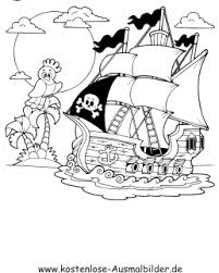 Ausmalbilder Malvorlagen Pirat Piratenschiff