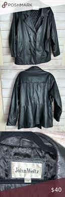 John Weitz Genuine Leather Jacket Genuine Leather Jackets Leather Jacket Jackets