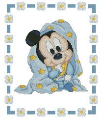 Baby Minnie E Topolino Con Copertina Schemi Punto Croce Punto Croce Bambino Punto Croce Punto Croce A Tema Disney