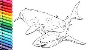 Dino dan images to print / dinosaur coloring pages. Megalodon Shark And Jurassic World Mosasaur Dinosaurs Color Pages Drawing And Coloring Lessons