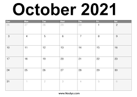 October 2021 Calendar Printable Free Download Noolyo Com