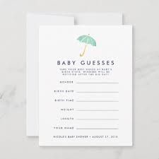 For 87% of the births, weight was predicted within 15% of the actual weight. Mint Umbrella Baby Shower Guessing Game Zazzle Ca
