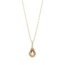 Champagne Diamond Shield Pendant Champagne Diamond Necklace Shield Pendant Champagne Diamond