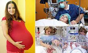 A south african woman has given birth to 10 babies, breaking the world record held by malian woman halima cisse who gave birth to nine children in morocco in may. Czech Mother 23 Gives Birth To The Country S First Naturally Conceived Quintuplets And Doctors Say They Have A 95 Chance Of Growing Up Healthy Daily Mail Online