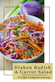 Daikon (japanese for 'big root') or mooli, raphanus sativus var. Carrot And Purple Daikon Radish Salad Recipe Suburbia Unwrapped