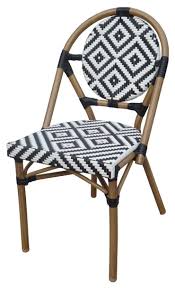 Black White Aluminum And Wicker Cafe Chair Wicker Wicker Bedroom Wicker Decor