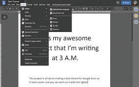 The dark mode finally arrives but it is getting released in stages so you might not get this feature right away. Google Docs Sheets And Slides Now Have A Dark Theme On Android The Indian Wire