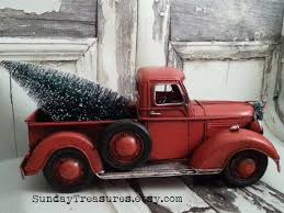 Fall Sale Large Old Fashioned Red Truck By Sundaytreasures On Etsy Red Truck Vintage Pickup Trucks Christmas Artwork