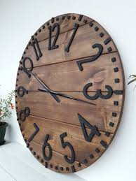 Wooden Wall Clock 24 Large Wall Clock Giant Wall Clock Diy Clock Wall Large Wall Clock
