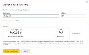 A contract signature block that looks somewhat like the following: How Do I Sign A Docusign Document Docusign Support Center