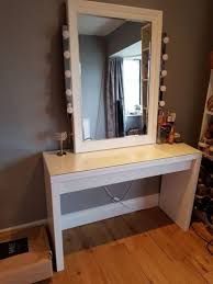 Here's how i turned a $40 ikea tyssedal mirror into a led vanity light mirror for less than $70. Ikea Malm Dressing Table Mirror And Lights For Sale In Stillorgan Dublin From Laners29