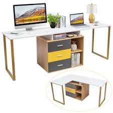 We did not find results for: Costway 87 Two Person Computer Desk Adjustable L Shaped Office Desk W Shelves Drawers Target